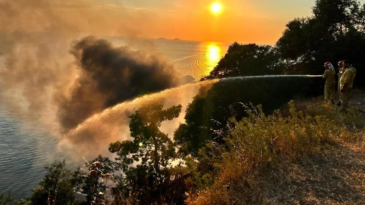 Büyükada'da plajda yangın çıktı